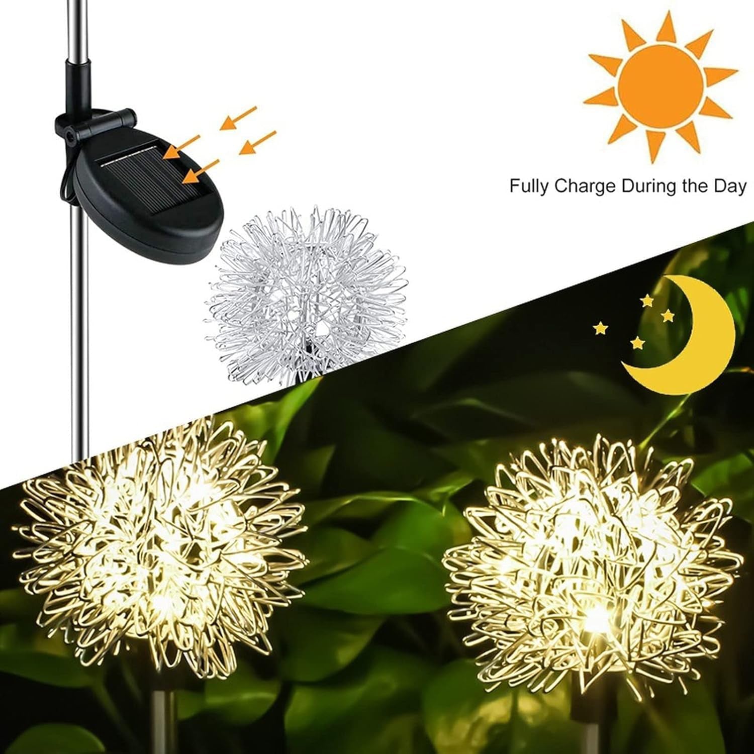 Solar Powered Dandelion Garden Lights (2 Pc) Solar Powered Dandelion Garden Lights (2 Pc)